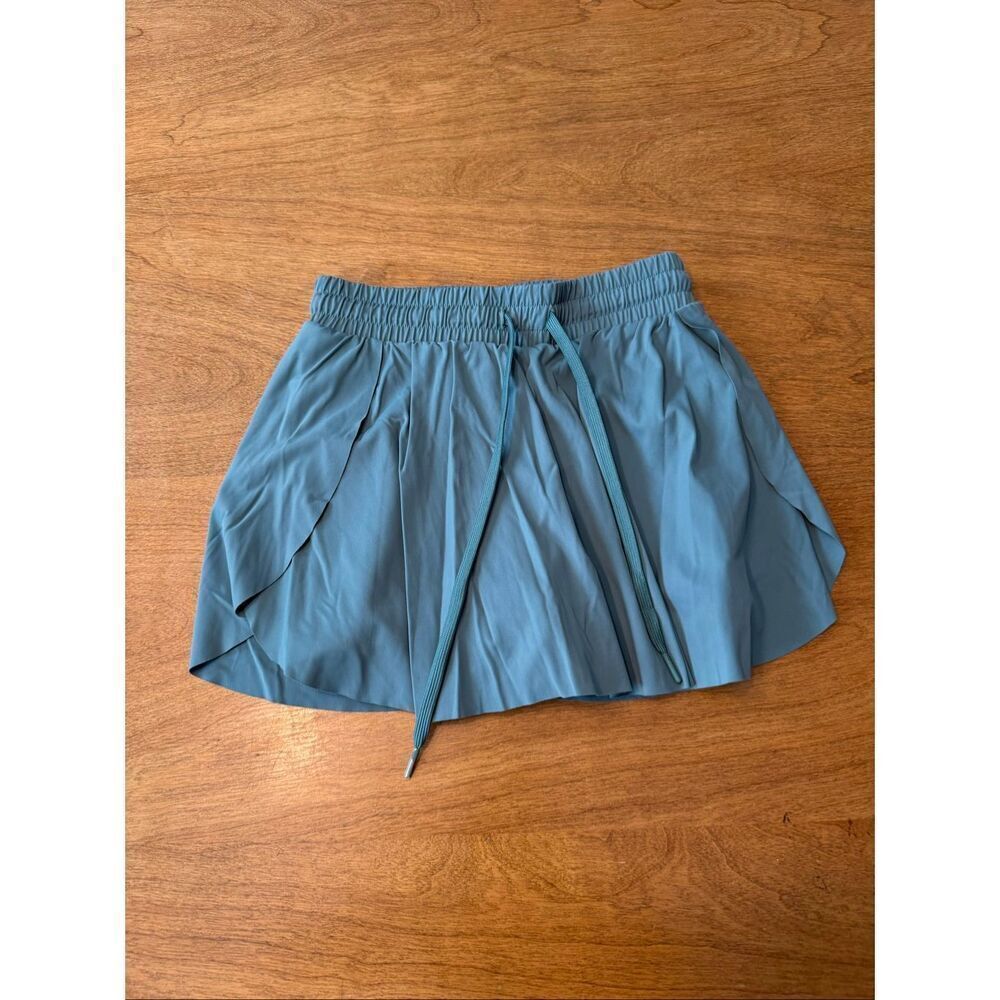 Z Supply Women's Elastic Waist Drawstring Split Side Active Skort Sage Green XS